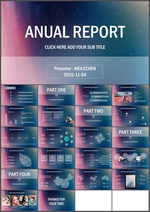Mavi ve siyah tema iş süreci yönetimi veri grafiği iş raporu PPT
