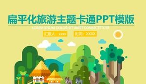 Template PPT kartun tema wisata datar