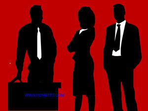 114 sets of business people silhouette ppt material download