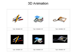 3D dynamic gif icon material