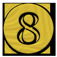 8 kinds of 0 to 9 art numbers font png picture material