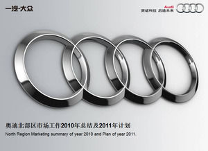 Audi Oto Market Pazarlama Yıl Özet ve gelecek yıl planı ppt şablonu