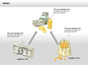 银行卡金币口袋美元硬币财务管理相关的PPT图表模板