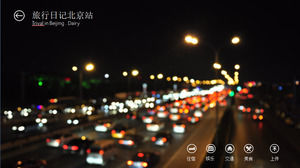 北京旅遊日記IOS風格PPT模板