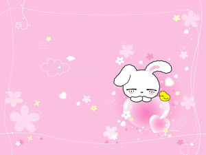 telinga besar kelinci cinta merah muda background image