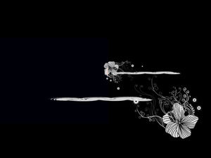 Черный и серый шаблон цветок РРТ цвет воды