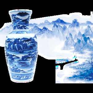 青花瓷元素的中國風PNG高清素材圖片（14張）