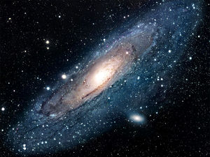 imagem de fundo ppt galáxia azul