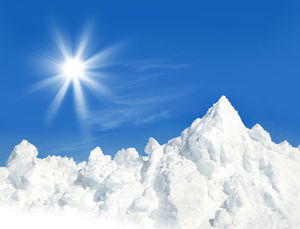 Céu azul imagem fundo de neve