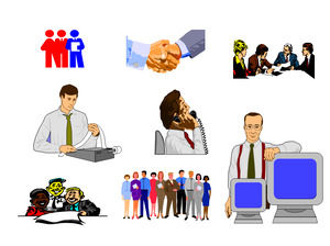Business people business people ppt clip art material