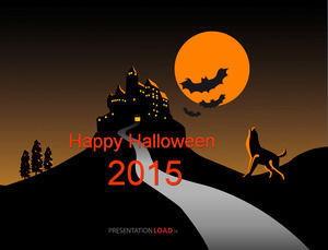 Zamek bat wilk ryk Happy Halloween Halloween szablon ppt