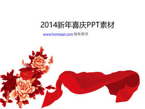 Chinesisches rotes neues Jahr festlich ppt Material