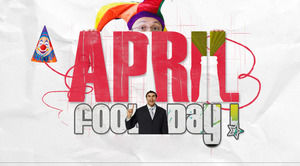 Clown în Tricky - șablon ppt aprilie Fools'Day Fool Ziua