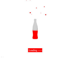 コーラのボトルのロードスケジュールのPPTエフェクトアニメーション