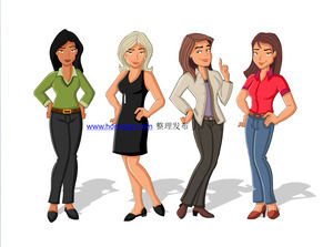 classe silhueta cor macho mulher solteira único desenho animado material de empresários silhueta ppt
