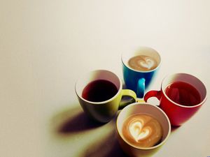 Colorful coffee ppt background picture