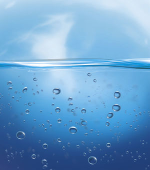 Прохладный и элегантный синий вода с пузырьками
