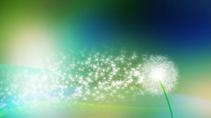 Dandelion Schuss mit magischem Licht ppt Hintergrundbild