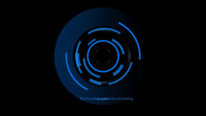 Deep blue technology sense of cool round and circle rotation ppt effects