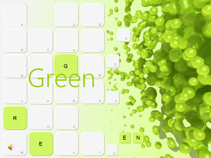 動態鍵盤創意綠色主題PPT模板