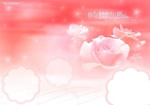 Spüren Sie die Blumen Stimmung - 15 rosa ppt Hintergrundbild