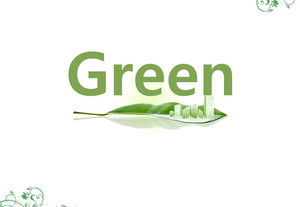 Zielony na wysokich budynków - Zielona nowoczesna ochrona środowiska miejskiego szablon ppt