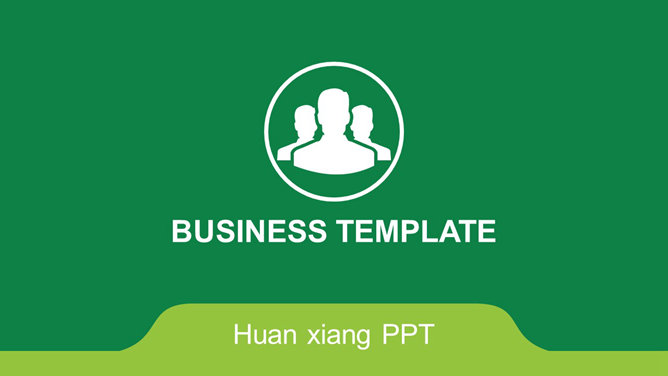 Verde simples atmosfera modelo de negócios PPT