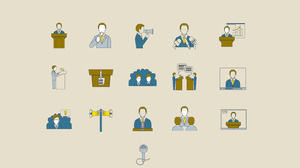 Hand painted business home medical related clip art ppt icon