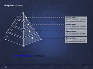 手描きピラミッドのアイコンPPTチャートテンプレート