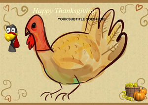 Happy Thanksgiving turkey theme Thanksgiving ppt template