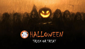 HD duża różnorodność elementów Halloween materiał wolny Halloween szablon ppt