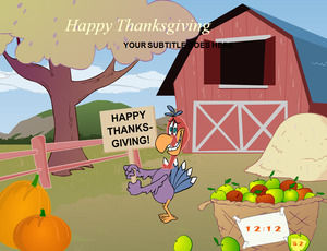 Sehat Sepatu Selamat Homes Vector Kartun Hari Thanksgiving papan ppt Template