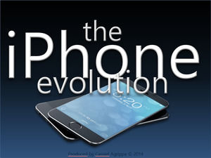 iphone6 ​​cep telefonu mavi ve siyah teknoloji duyu ppt şablonu