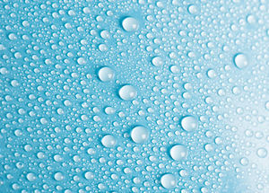 Little water droplets blue background picture