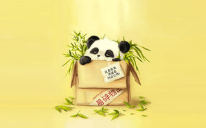 L'amour panda protection animale image de fond public ppt