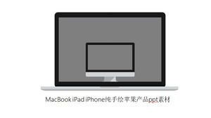 MacBook iPad iPhone produk Apple yang dilukis dengan tangan bahan ppt