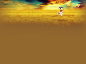 Magi in the scarecrow sunset background picture