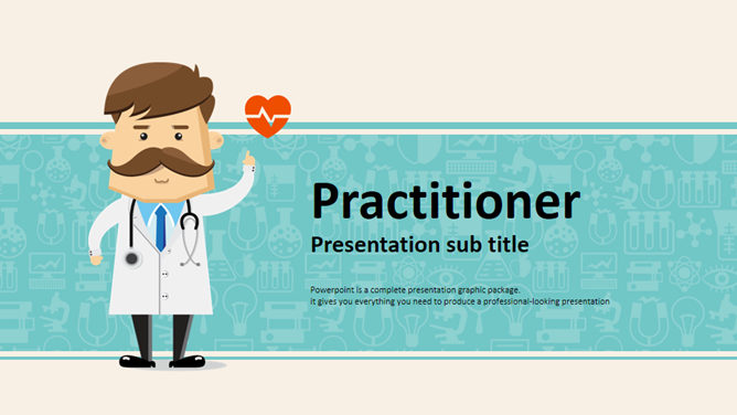 Medical doctors Medical theme cartoon PPT template