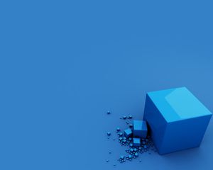 image cube bleu fond salissante