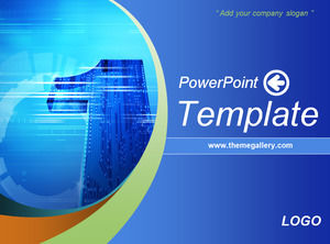 NO.1 electronic technology company blue ppt template