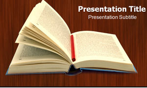 Open a book of information ppt template