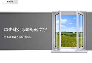 Open a window for a beautiful natural environment - environmentally friendly theme ppt template
