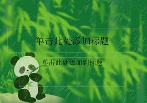 Panda едят весной побеги бамбука - гигантская панда шаблон п.п.