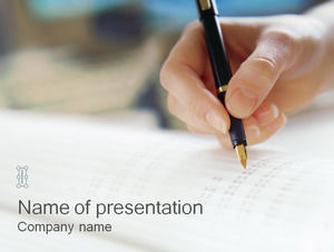Pen writing answer ppt template