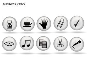 PPT Business Button Round Icon Download