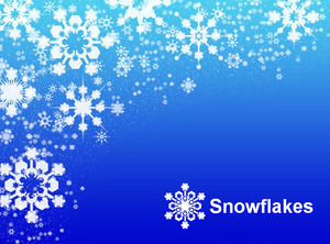 Hübscher Schneeflocke blau Hintergrund ppt-Vorlage
