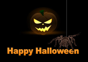 śmiech dynia pająk światło horror Halloween dynamiczny szablon ppt