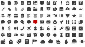 Replaceable color 200+ flattened monochrome business common icon download