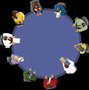 Roundtable work discussion business people png HD large picture material (19 photos)