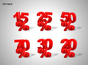 percentual VENDA shopping de descontos promoção ppt gráfico (15 conjuntos)
